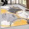 World Rug Gallery Contemporary Circles Yellow/Gray/Ivory Area Rug 5'x7' 2064YELLOW5X7 - alternate 4